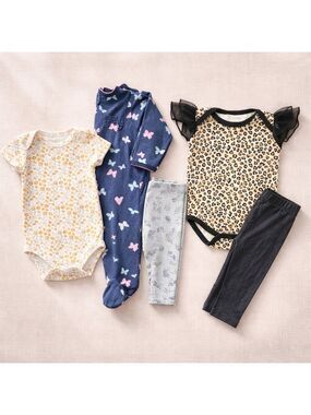 5/$25 0-3M Baby Girl Mixed Brand Bundle (5 Pieces)